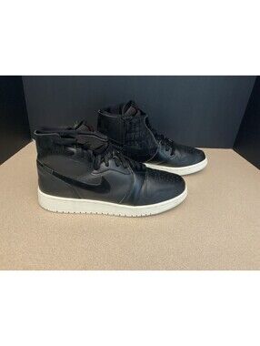 Womens Nike Air Jordan 1 Rebel XX Black Leather Athletic Shoes. Size 9. Awesome!